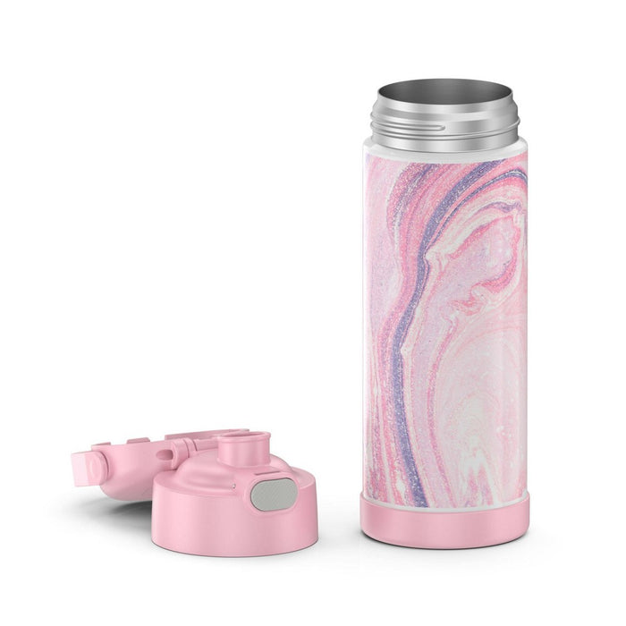 Thermos 16oz FUNtainer Water Bottle with Bail Handle - Pink Marble