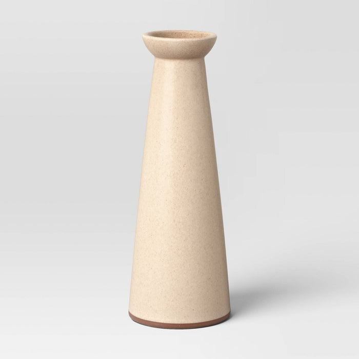 Large Ceramic Taper Candle Holder Cream - Threshold