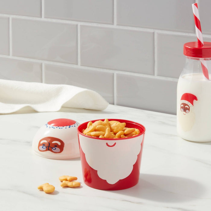 10oz Plastic Santa Snack Cup - Wondershop