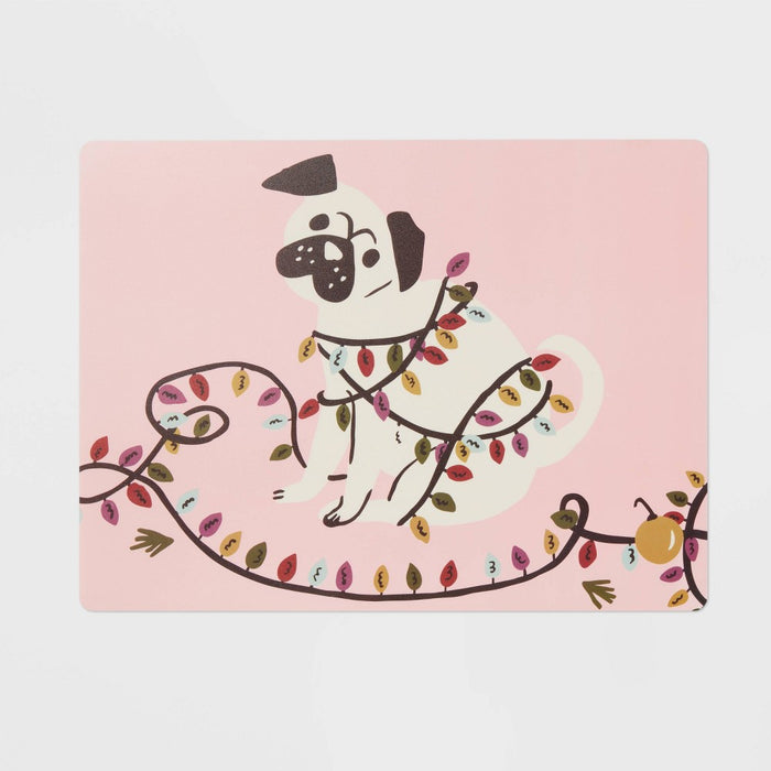 Plastic Wipeable Pug Placemat - Wondershop