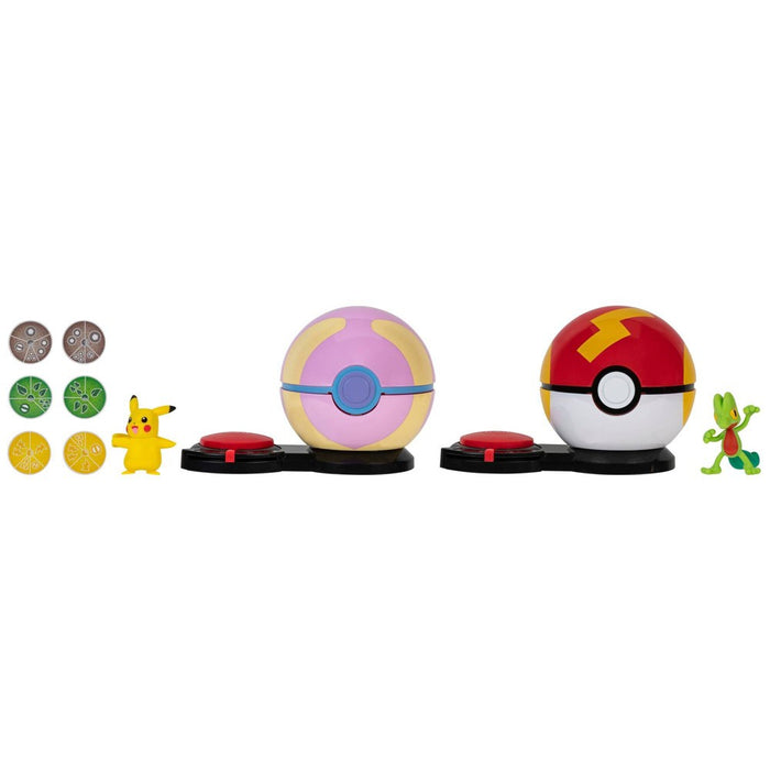 Pokemon Pikachu with Fast Ball vs Treecko with Heal Ball Surprise Attack Game