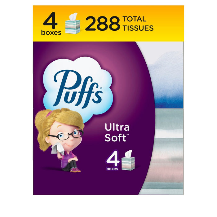 Puffs Ultra Soft Facial Tissue - 4pk/72ct