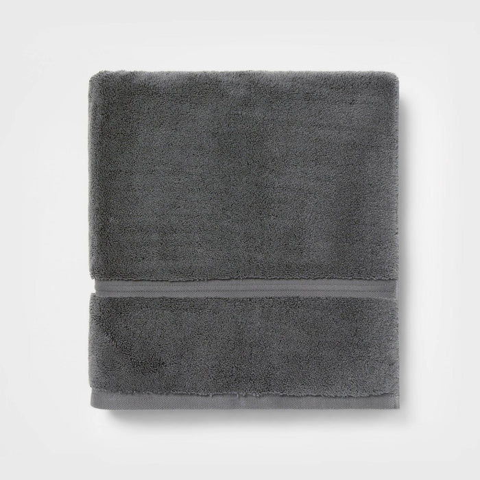Spa Plush Bath Towel Dark Gray - Threshold