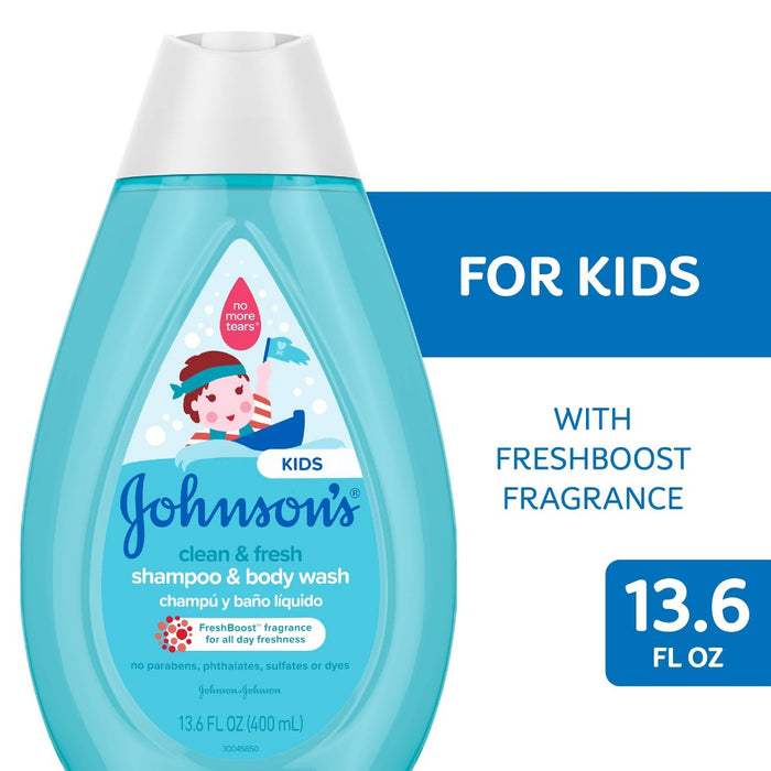 Johnson's Kids Clean & Fresh Shampoo & Body Wash for Sensitive Skin - 13.6 fl oz