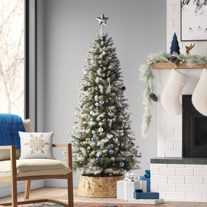 7' Pre-lit Lightly Flocked Douglas Fir Artificial Christmas Tree Clear Lights - Wondershop (LOCAL PICKUP ONLY)