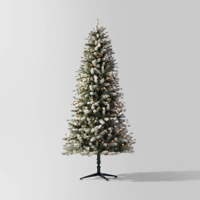 7' Pre-lit Lightly Flocked Douglas Fir Artificial Christmas Tree Clear Lights - Wondershop (LOCAL PICKUP ONLY)