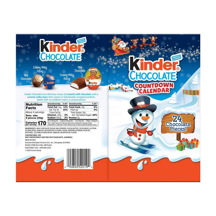 Kinder Holiday Milk Chocolate Countdown Calendar - 4.4oz