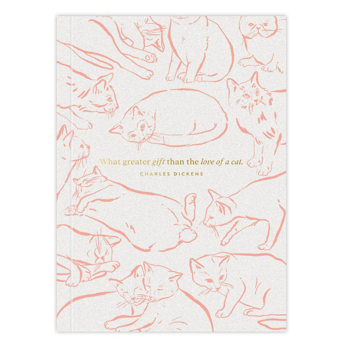 College Ruled Journal Softcover Cats - Green Inspired