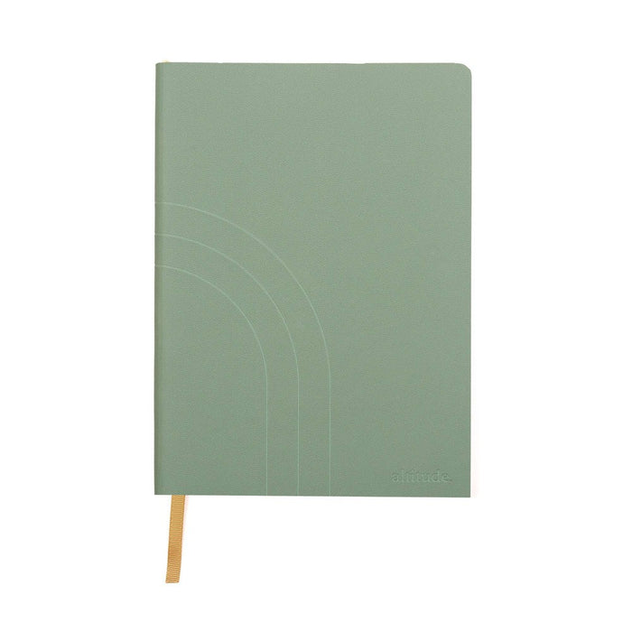 Altitude 80 Sheet College Ruled Journal 5.85"x8.25" Dark Sage Vegan Leather