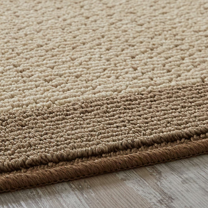 2'6"x3'10" Madison Border Washable Accent Rug Tan - Threshold
