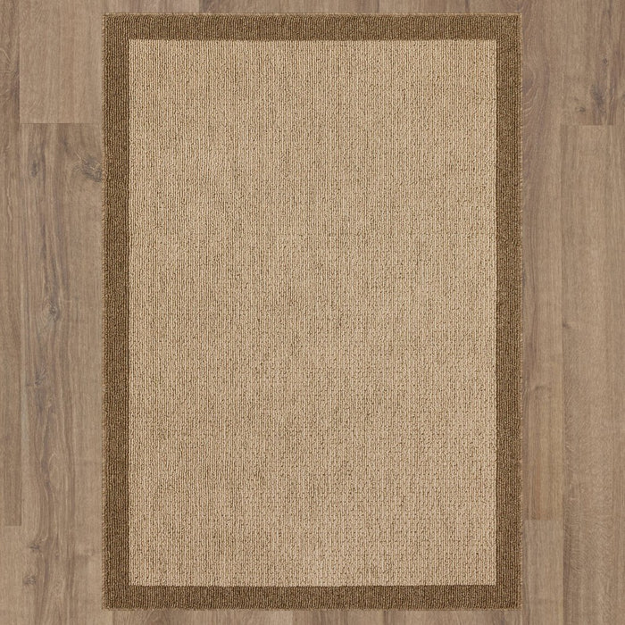 2'6"x3'10" Madison Border Washable Accent Rug Tan - Threshold