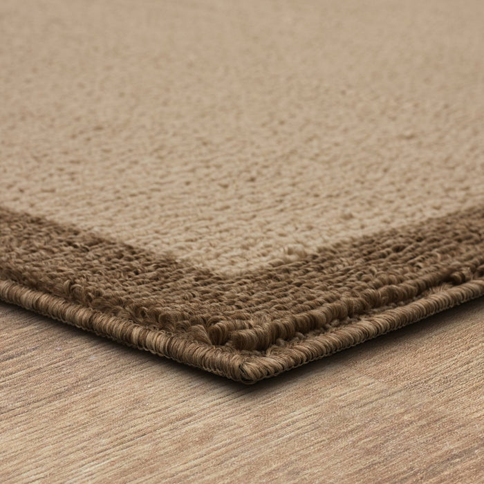 2'6"x3'10" Madison Border Washable Accent Rug Tan - Threshold