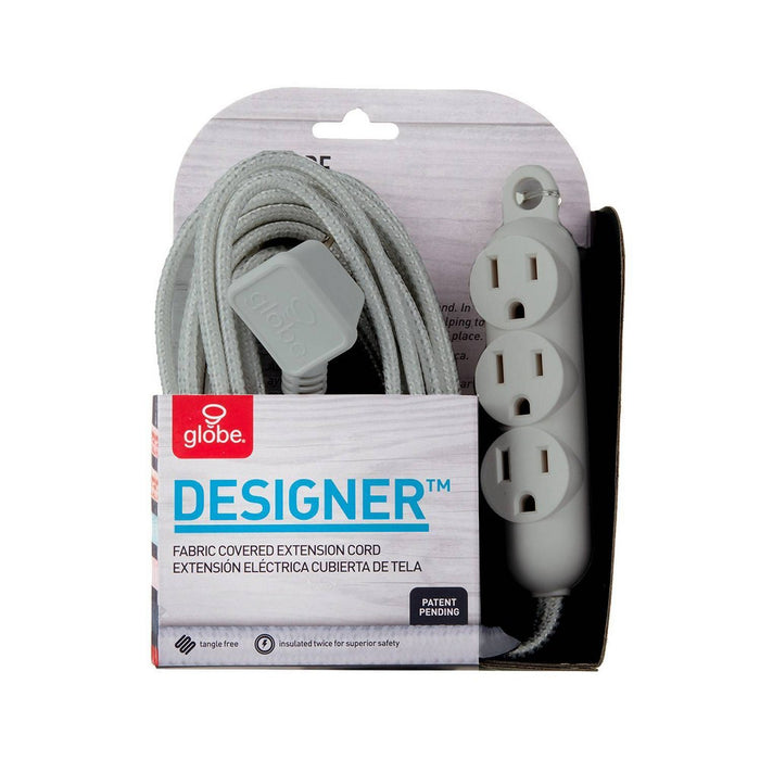 Globe Electric 12' 3 Outlet Extension Cord Sage