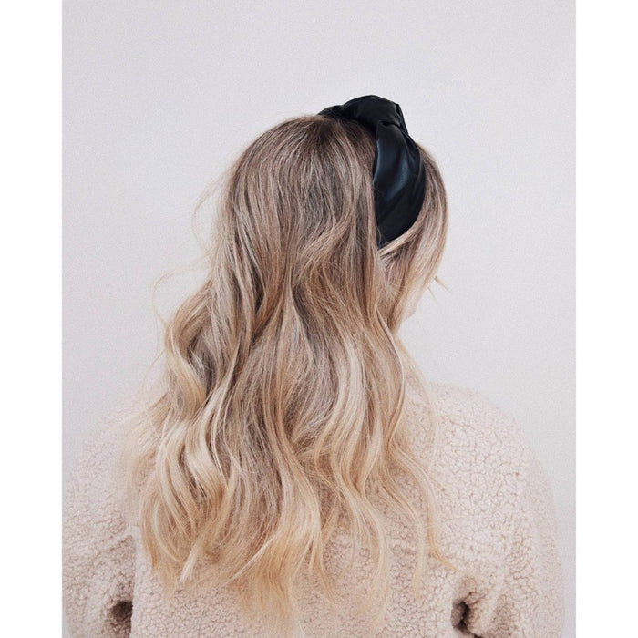 Kristin Ess The Luxe Vegan Leather Headband - Black