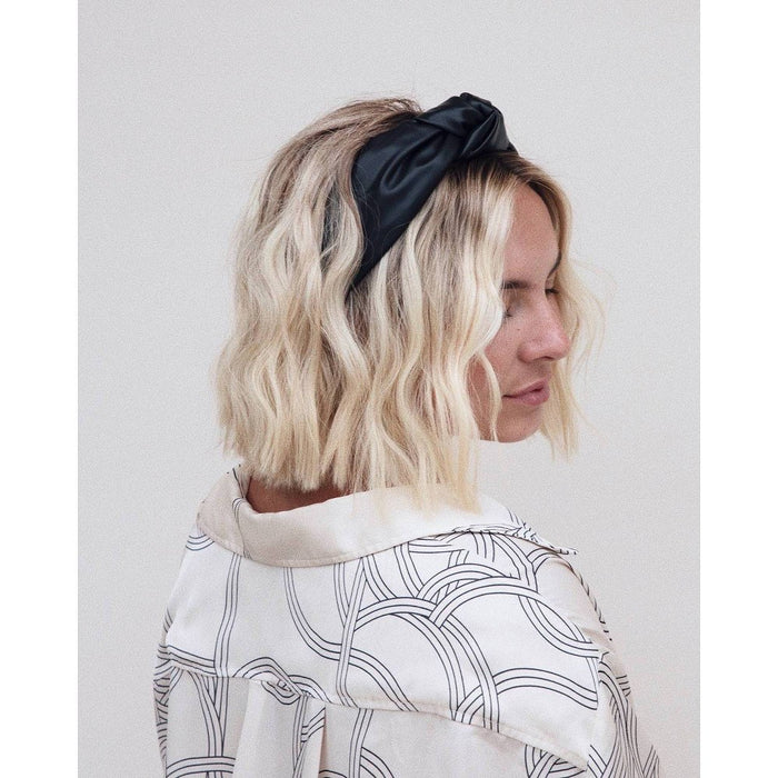 Kristin Ess The Luxe Vegan Leather Headband - Black