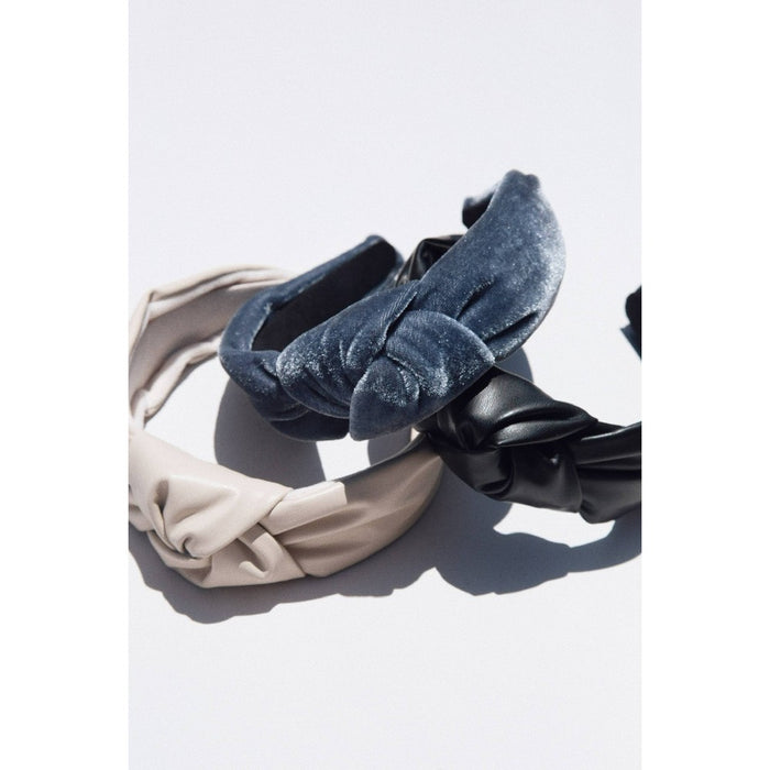 Kristin Ess The Luxe Vegan Leather Headband - Black