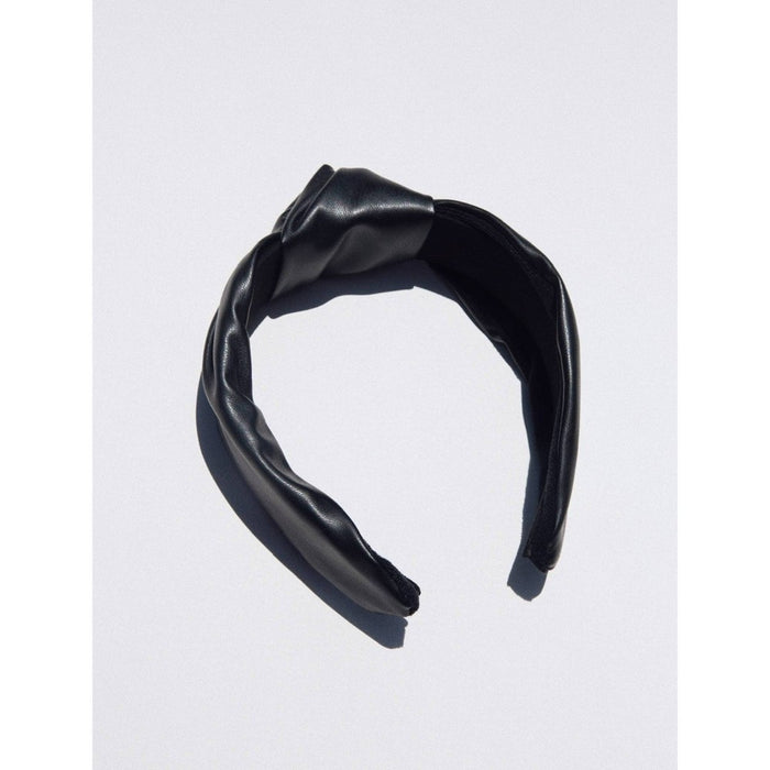 Kristin Ess The Luxe Vegan Leather Headband - Black