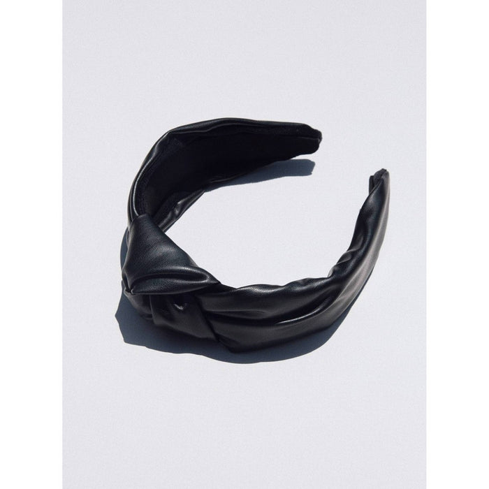 Kristin Ess The Luxe Vegan Leather Headband - Black