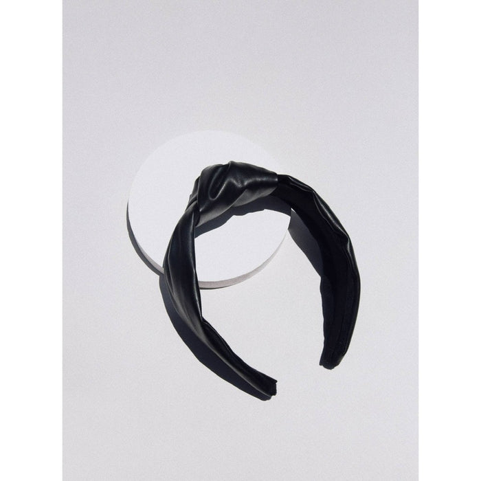 Kristin Ess The Luxe Vegan Leather Headband - Black