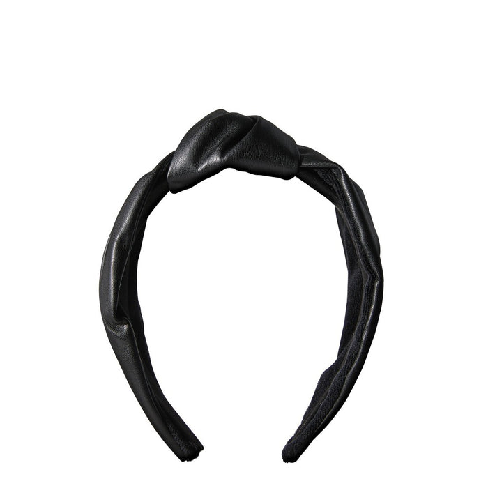 Kristin Ess The Luxe Vegan Leather Headband - Black
