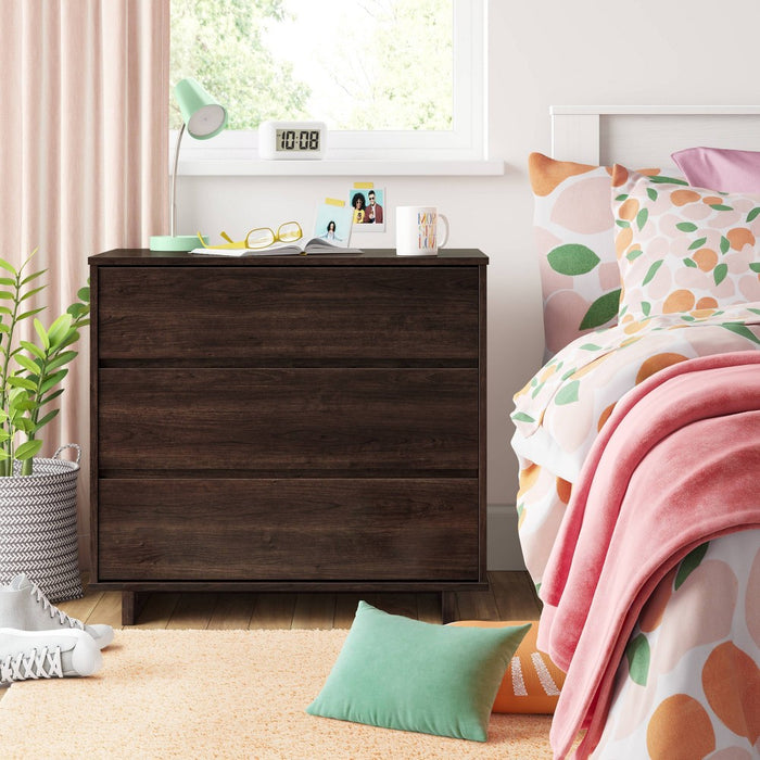 Modern 3 Drawer Dresser Espresso - Room Essentials (LOCAL PICKUP ONLY)
