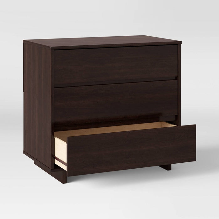 Modern 3 Drawer Dresser Espresso - Room Essentials (LOCAL PICKUP ONLY)