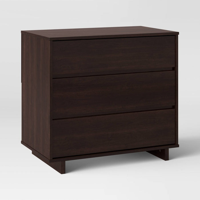 Modern 3 Drawer Dresser Espresso - Room Essentials (LOCAL PICKUP ONLY)