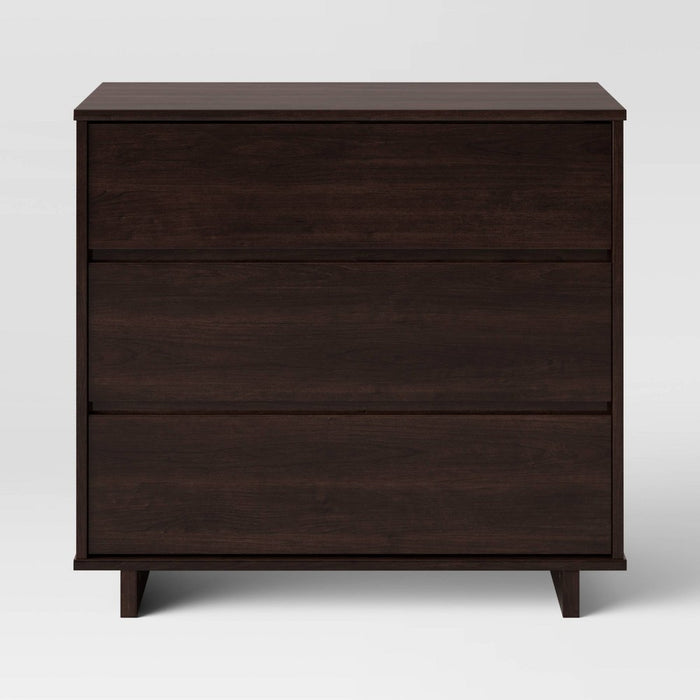 Modern 3 Drawer Dresser Espresso - Room Essentials (LOCAL PICKUP ONLY)