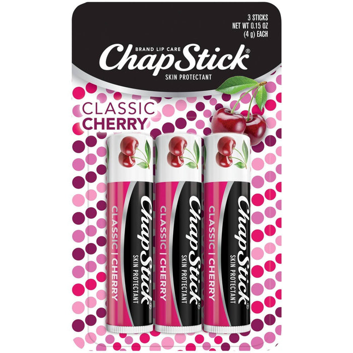 Chapstick Classic Lip Balm Blister Pack - Cherry - 3ct/0.45oz