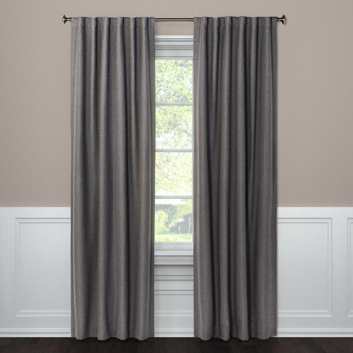 Aruba Curtain Panels 84"x50" Blackout Radiant Gray - Threshold