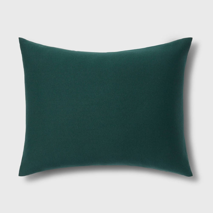 Standard Jersey Solid Comforter Sham Dark Green - Room Essentials