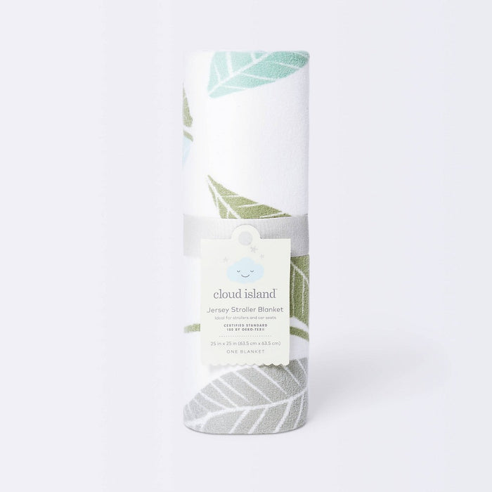 Brushed Jersey Stroller Blanket Blooms - Cloud Island Pink/Green