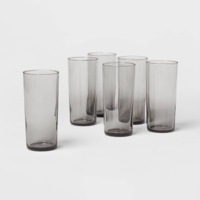 15oz 6pk Glass Asheboro Highball Glasses - Threshold