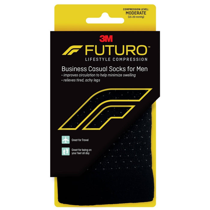 FUTURO Business Casual Socks - Black - Medium