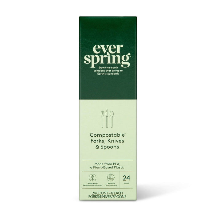 Cutlery Combo Disposable Tableware - 24ct - Everspring