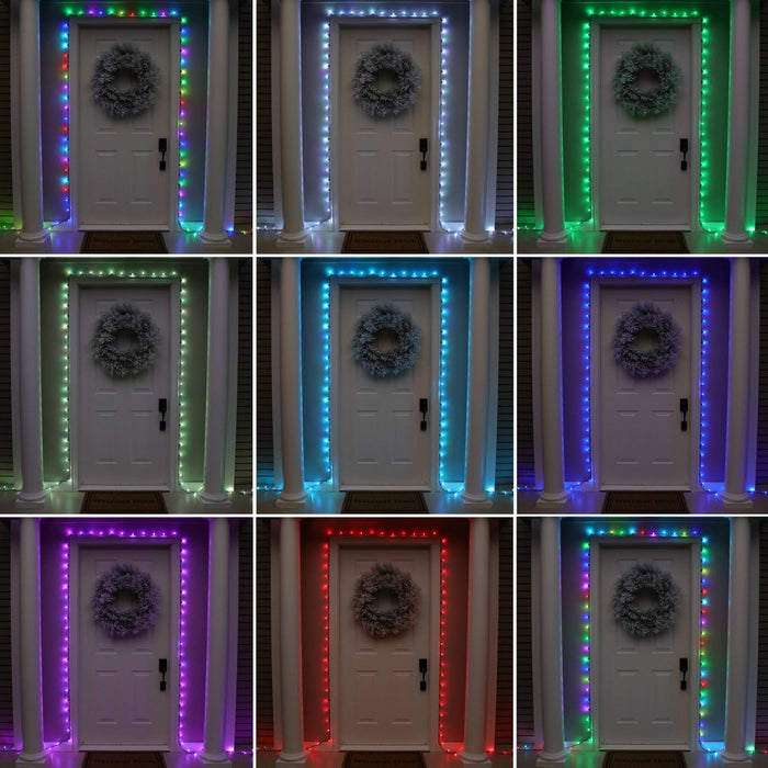 Philips 150ct LED App-Controlled Color Change Create Motion Mini String Lights Multicolor with Green Wire