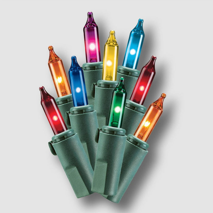 Philips 200ct Heavy Duty Smooth Incandescent Mini String Lights Multicolor with Green Wire