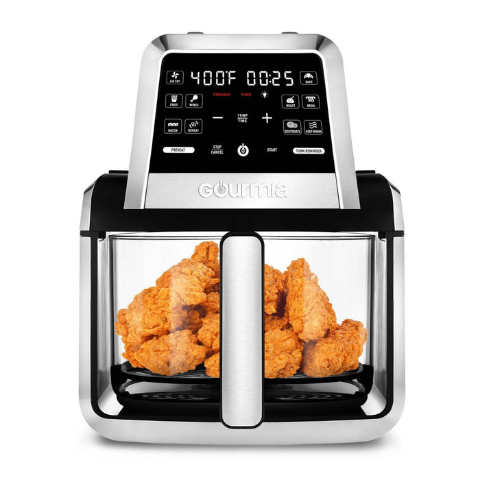 Gourmia 7-Qt. Fry 'N Fold Digital Air Fryer with 12 Presets & Guided Cooking Black