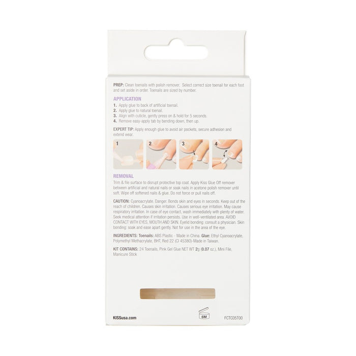KISS Products Gel Fantasy Toe Fake Nails - This is Classic - 27ct