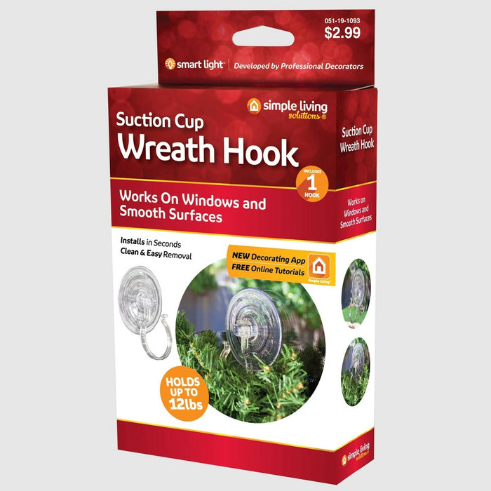 Simple Living Solutions Large Suction Cup Wreath Hook