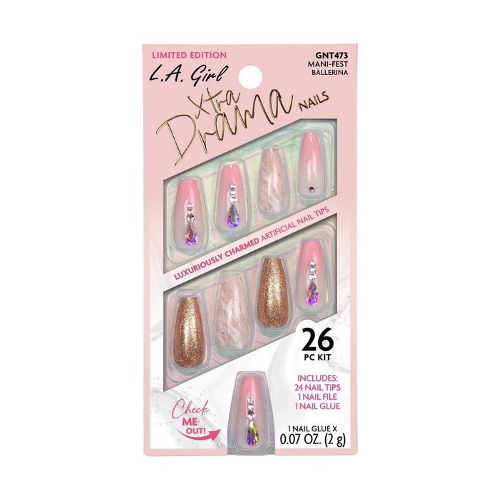 L.A. Girl Xtra Drama Fake Nails - Mani-Fest - 26pc
