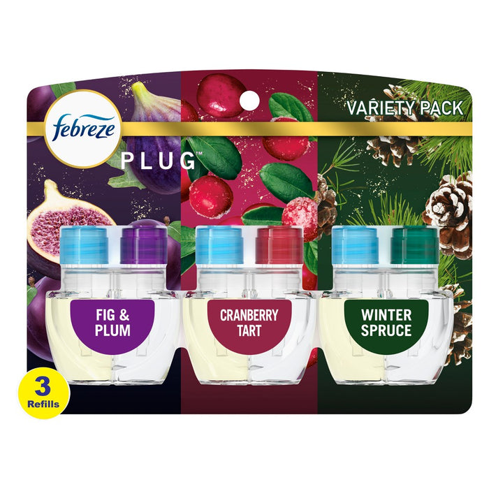 Febreze Odor-Fighting Fade Defy Plug Air Freshener Refill - Winter - 2.61 fl oz/3pk