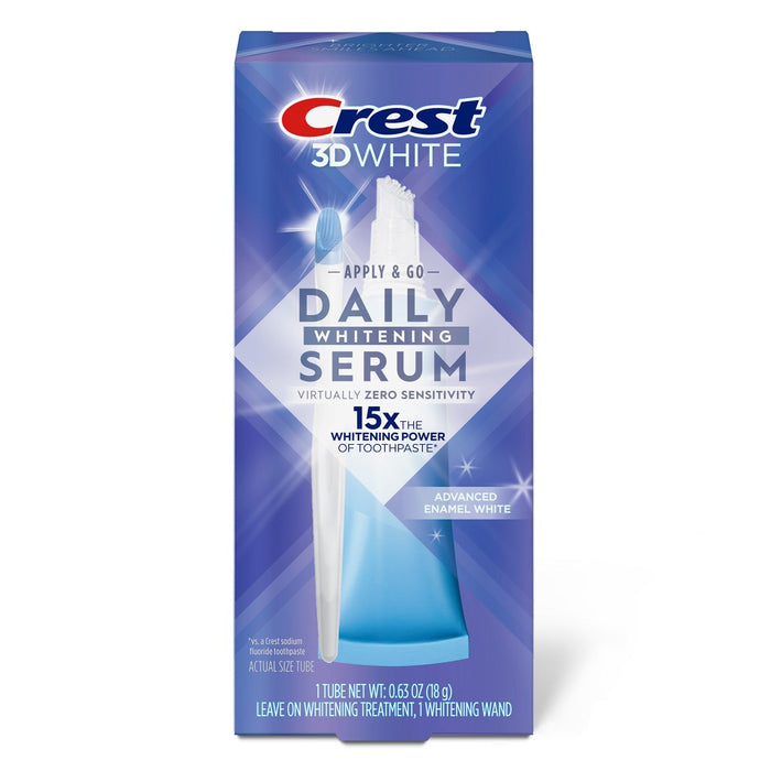 Crest 3DWhite Daily Whitening Serum Advanced Enamel White Teeth Whitening Treatment 0.63 oz (18g)