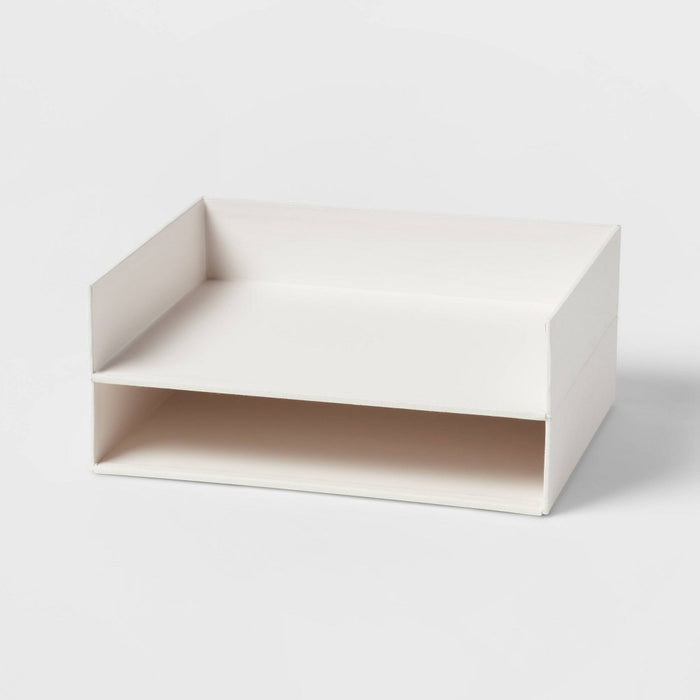 Canvas Letter Tray Organization Set of 2 Cream - Brightroom