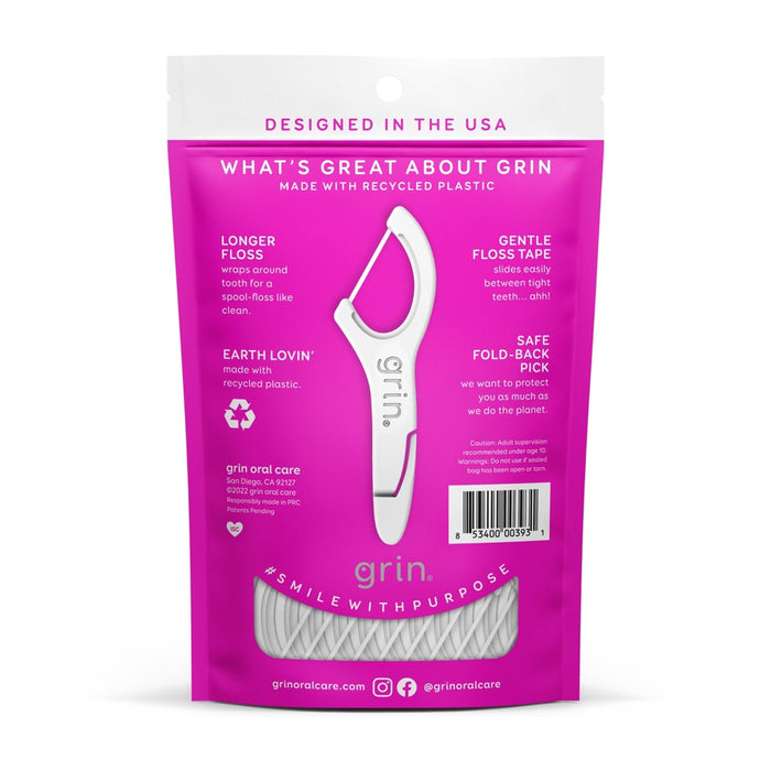 Grin Oral Care SmoothFlosspyx - Minty - 75ct