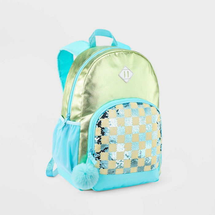 Kids' 16.5" Backpack Sequin Checkered - Cat & Jack