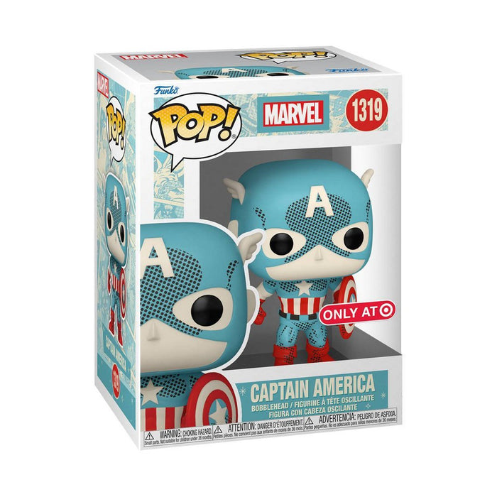 Funko POP! Marvel: Disney 100 Retro Reimagined Captain America Figure
