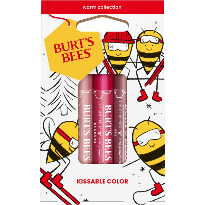 Burt's Bees Kissable Color Warm Gift Set - 3pc