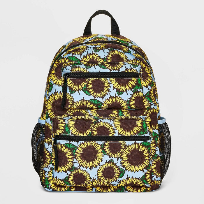 Kids' 16" Sunflower Printed Backpack - art class Light Blue