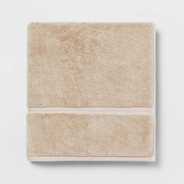 Oversized Spa Plush Bath Towel Almond - Threshold